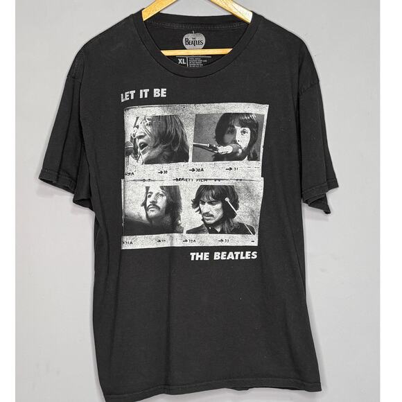 2011 The BEATLES Let It Be Black Classic Rock N Roll Band T shirt Size: X-Large - Picture 1 of 4